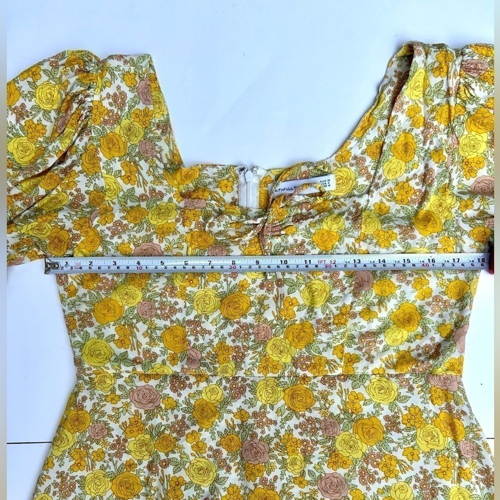 Faithfull THE BRAND AGATHE MINI DRESS_ GREY GARDEN FLORAL PRINT pattern medium - Picture 9 of 13